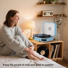 Vinyl Record Player 3 Speed       bluetooth Turntable Belt Drive Lp Play Portable   