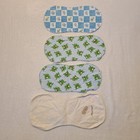 Set Of 4 Baby Burp Cloths With Frogs Elephants Cotton Flannel
