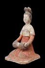 Very Rare Ancient Chinese Tang Dynasty Terracotta Female Musician - Tl Tested