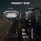 2x 4 Inch Led Flood Beam White amber Flasing Strobe Fog Lights For Motorcycle
