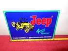 Vintage Jeep 4 Wheel Drive Vehicle Suv 12  Metal Sports Utility Vehicle Gas Sign