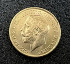 1927 22k Gold Coin Georgivs V d g Britt Omn Rex F d  Ind Imp Great Britain