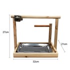 Parrot Playstand Bird Playground Wood Perch Gym Training Stand Playpen Bird T   