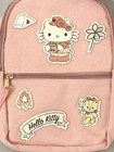 Sanrio Hello Kitty Mini Backpack Purse 10  Pink Canvas W sewed On Patches Nwt