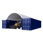 20x40 Container Shelter Canopy   Back Panel  11oz Pe - Industrial Storage