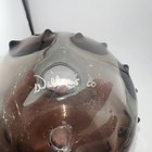 Signed Buzz Williams 80 Hand Blown Art Glass Vase Smoky Gray Prunts Studio Decor