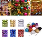 24 48pcs Christmas Glitter Balls Ornaments Xmas Tree Baubles Hanging Party Decor