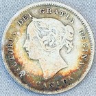 1892 Canada 5 Cents Silver Coin Obverse  2 Victoria