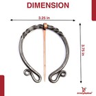 Celtic Hand Forged Twisted Damascus Steel Penannular Unisex Brooch W  Copper Pin