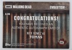 2017 Topps The Walking Dead Evolution Brown 5 99 Nick Gomez As Tomas Auto 1tn7