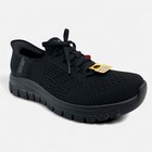 Skechers Graceful First Blush Black Womens Wide Casual Slip Ins Sneaker