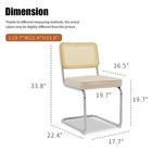 Set Of 2 Velvet Rattan Accent Chairs-mid Century Breuer Design With Chrome Legs