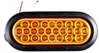 6  Oval Led Recessed Amber Strobe Light  24 Led Dot sae 1pc With Grommet