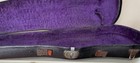 Antique  m   W  Pebbled Leather Violin Case purple Interior late 1800s