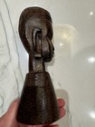 Vintage Ebony Wood Sculpture African Head Hand-carved Tribal Statue 5   
