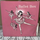 Vintage Pink Vinyl Ballet Box Dance Class Shoes Storage Tote Bag Great Shape 