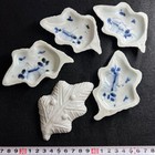 Japanese Mid Edo Leaf Shaped Three Footed Small Plates Set Of 5 11cm Antique