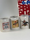 Vintage Anheuser Busch Beer Mini Six Pack Miniature Shot Glasses Stein 1991 Nib
