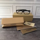 Burberry B 2108 3001 Black Square Eyeglasses Frame Italy 54-16-140 Authentic
