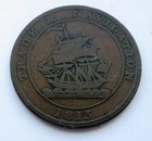 1813 Nova Scotia Pure Copper Preferable To Paper Half Penny Token -ns-21a2 Br965