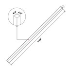 10x4x4  Gate Post Set With Brackets For Dual Swing Driveway Gates 2-pack