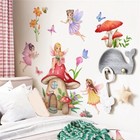 Cartoon Fairy Girl Butterfly Decal Removable Wall Sticker Vinyl Mural Art Decor