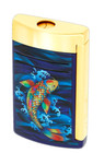 S t  Dupont Maxijet Torch Lighter  Blue Koi Fish With Gold  020397  20397   Nib