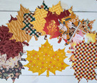Large Fall Patterned Leaf Die Cuts For Bulletin Boards  Craft Projects  10 Pcs