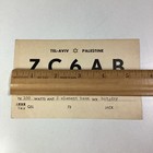 Israel Qsl Radio Card 1954 Jack Tel Aviv Palestine