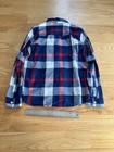 Abercrombie Kids Boys  Navy Red Plaid Flannel Button-down Shirt Size 11 12