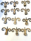Lot Of 12 Antique Vintage Cast Iron Fence Post Gate Cap Topper Victorian Rustic