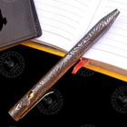 Luxury Handmade Damascus Steel Ballpoint Pen  Damascus Pen With Wooden Box