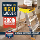 2 Ft  Aluminum Step Ladder  8 Ft  Reach Height  With 300 Lbs  Load Capacity Type