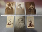 Antique Vintage Photo Cards Lot   Women Figures   Photograph Lot Of 6   Writing