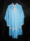 Vtg Alaska Native Eskimo Kuspuk Xl 1x Blue Thunderbird Trim Tunic Shirt Dress