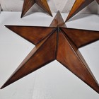 Metal Star Set Of 3 Casted In Shape Of Three Stars 6    8    10   