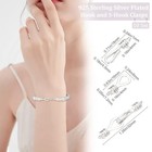 Beebeecraft 1 Box 10 Sets S Hook Clasps 925 Sterling Silver Plated Brass Neck   