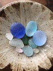 Beautiful Color Sea Glass 10pcs  Surf Tumbled  Weathered  Beach Glass  08