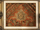 Antique Rug Hand Knotted natural Dye Cut   Framed To Decorate Walls At Homes 