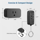 Dewenwils Remote Control Outlet  Wireless Remote Light Switch 15a 1875w Black