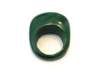 Vintage Art Deco 1920s-1940s Green Bakelite Blue Moon End Of Day Marbled Ring 6