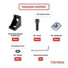 40 Sets Black 2020 Series Aluminum Extrusion T-slot Corner Bracket Kit  Inclu   