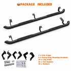 2pc 4in Running Boards For Toyota Tacoma 2005-2023  Black Powder Coated
