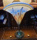Fabulous Antique Art Glass Decorative Vase With Flared Lip