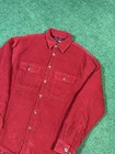 Vintage Arrow Corduroy Plaid Fleece Lined Button Up Jacket shirt Medium