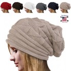 Women s Men Knit Slouchy Baggy Beanie Oversize Winter Hat Ski Fleece Slouchy Cap