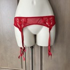 New Jezebel Sexy Red Women   s Wireless Lace Garter Belt Size M l