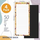 4 Pack Magnetic Notepads For Refrigerator Grocery List Memo Pads To-do Lists