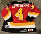 Game Used Worn 1998 99 Cincinnati Cyclones  Astashenko Hockey Jersey  signed 