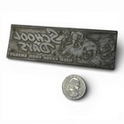 Vintage School Days Letterpress Printing Block Metal Plate Wood Mounted Art